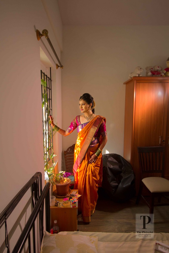 bridal portrait of a south indian bride in bangalore